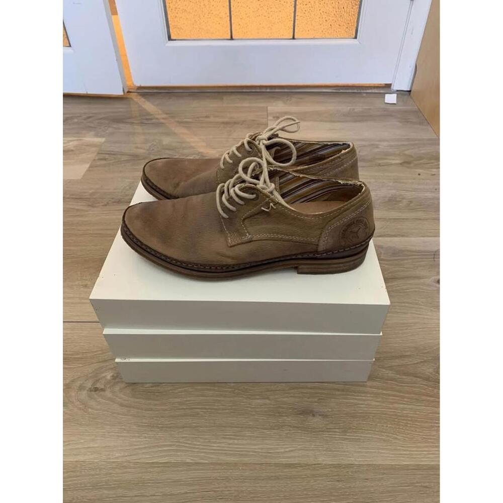 Pikolinos Oxford Shoes Women's 8.5 (39) Distressed Leather Made in Spain